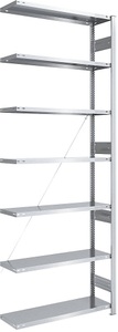 EUROKRAFT, EUROKRAFT Schwerlast-Steckregal, verzinkt Regalhöhe 3000 mm Anbauregal, BxT 1000 x 400 mm, eurokraft pro Schwerlast-Steckregal, verzinkt, Regalhöhe 3000 mm, Anbauregal, BxT 1000 x 400 mm