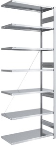 EUROKRAFT, EUROKRAFT Schwerlast-Steckregal, verzinkt Regalhöhe 3000 mm Anbauregal, BxT 1000 x 600 mm, eurokraft pro Schwerlast-Steckregal, verzinkt, Regalhöhe 3000 mm, Anbauregal, BxT 1000 x 600 mm