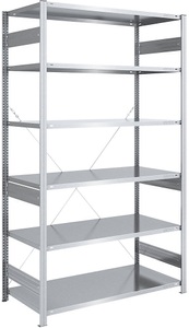 EUROKRAFT, EUROKRAFT Schwerlast-Steckregal, verzinkt Regalhöhe 2500 mm Grundregal, BxT 1300 x 800 mm, eurokraft pro Schwerlast-Steckregal, verzinkt, Regalhöhe 2500 mm, Grundregal, BxT 1300 x 800 mm