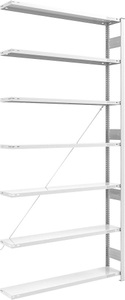 EUROKRAFT, EUROKRAFT Schwerlast-Steckregal, RAL 7035 Regalhöhe 3000 mm Anbauregal, BxT 1300 x 300 mm, eurokraft pro Schwerlast-Steckregal, RAL 7035, Regalhöhe 3000 mm, Anbauregal, BxT 1300 x 300 mm