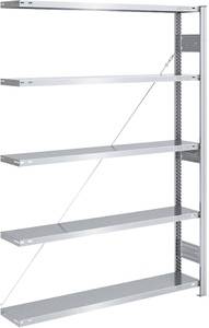 EUROKRAFT, EUROKRAFT Schwerlast-Steckregal, verzinkt Regalhöhe 2000 mm Anbauregal, BxT 1300 x 300 mm, eurokraft pro Schwerlast-Steckregal, verzinkt, Regalhöhe 2000 mm, Anbauregal, BxT 1300 x 300 mm