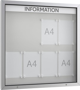 undefined, Schaukasten mit Flügeltür für den Außenbereich, Rahmen eckig 8 x DIN A4, Schaukasten mit Flügeltür, für den Außenbereich, Rahmen eckig, 8 x DIN A4