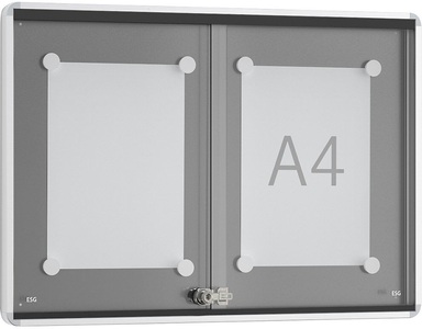 undefined, Schiebetür-Schaukasten, Außentiefe 30 mm, B1 1 x DIN A2 Rahmen gerundet, Schiebetür-Schaukasten, Außentiefe 30 mm, B1, 1 x DIN A2, Rahmen gerundet