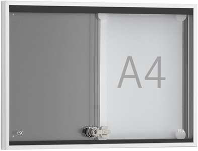 undefined, Schiebetür-Schaukasten, Außentiefe 30 mm, B1 1 x DIN A3 Rahmen eckig, Schiebetür-Schaukasten, Außentiefe 30 mm, B1, 1 x DIN A3, Rahmen eckig