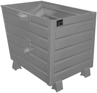 undefined, Stapel-Kippbehälter Volumen 0,7 m³ grau RAL 7005, Stapelkipper BSK 70, grau