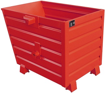 undefined, Stapel-Kippbehälter Volumen 0,7 m³ rot RAL 3000, eurokraft pro Stapelkipper, Volumen 0,7 m³, rot RAL 3000