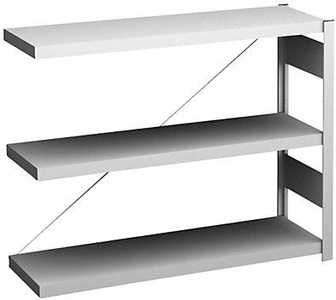 undefined, Sideboard-Steckregal, lichtgrau Höhe 825 mm, 3 Böden, Anbauregal Fachtiefe 300 mm, Fachlast 150 kg, hofe Sideboard-Steckregal, lichtgrau, Höhe 825 mm, 3 Böden, Anbauregal, Bodentiefe 300 mm, Fachlast 150 kg