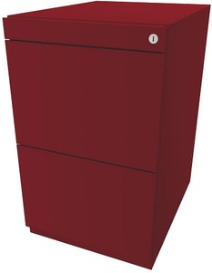 Bisley, BISLEY Standcontainer Note™, mit 2 Hängeregistraturen Höhe 698 - 731 mm, ohne Top kardinalrot, BISLEY Standcontainer Note?, mit 2 Hängeregistraturen, Höhe 698 - 731 mm, ohne Top, kardinalrot