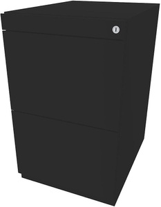 Bisley, BISLEY Standcontainer Note™, mit 2 Hängeregistraturen Höhe 698 - 731 mm, ohne Top schwarz, BISLEY Standcontainer Note?, mit 2 Hängeregistraturen, Höhe 698 - 731 mm, ohne Top, schwarz