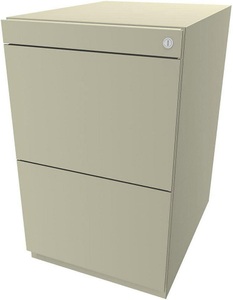 Bisley, BISLEY Standcontainer Note™, mit 2 Hängeregistraturen Höhe 698 - 731 mm, ohne Top hellelfenbein, BISLEY Standcontainer Note?, mit 2 Hängeregistraturen, Höhe 698 - 731 mm, ohne Top, hellelfenbein