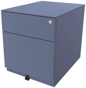 Bisley, BISLEY Rollcontainer Note™, mit 1 Hängeregistratur, 1 Universalschublade HxBxT 502 x 420 x 565 mm, mit Griffleiste und Top blau, BISLEY Rollcontainer Note?, mit 1 Hängeregistratur, 1 Universalschublade, HxBxT 502 x 420 x 565 mm, mit Griffleiste und Top, blau