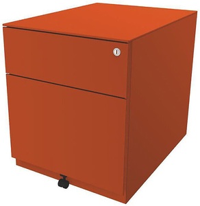 Bisley, BISLEY Rollcontainer Note™, mit 1 Hängeregistratur, 1 Universalschublade HxBxT 502 x 420 x 565 mm, mit Griffleiste und Top orange, BISLEY Rollcontainer Note?, mit 1 Hängeregistratur, 1 Universalschublade, HxBxT 502 x 420 x 565 mm, mit Griffleiste und Top, orange