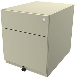Bisley, BISLEY Rollcontainer Note™, mit 1 Hängeregistratur, 1 Universalschublade HxBxT 495 x 420 x 565 mm, mit Griffleiste hellelfenbein, BISLEY Rollcontainer Note?, mit 1 Hängeregistratur, 1 Universalschublade, HxBxT 495 x 420 x 565 mm, mit Griffleiste, hellelfenbein