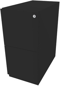 Bisley, BISLEY Rollcontainer Note™, mit 2 Hängeregistraturen HxB 645 x 300 mm schwarz, BISLEY Rollcontainer Note?, mit 2 Hängeregistraturen, HxB 645 x 300 mm, schwarz
