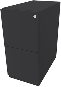Bisley, BISLEY Rollcontainer Note™, mit 2 Hängeregistraturen HxB 645 x 300 mm anthrazitgrau, BISLEY Rollcontainer Note?, mit 2 Hängeregistraturen, HxB 645 x 300 mm, anthrazitgrau