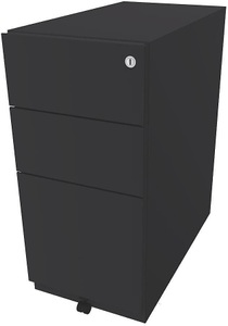 Bisley, BISLEY Rollcontainer Note™, mit 2 Universalschubladen, 1 Hängeregistratur HxBxT 645 x 300 x 565 mm anthrazitgrau, BISLEY Rollcontainer Note?, mit 2 Universalschubladen, 1 Hängeregistratur, HxBxT 645 x 300 x 565 mm, anthrazitgrau
