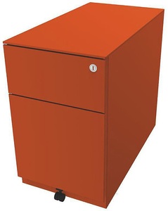 Bisley, BISLEY Rollcontainer Note™, mit 1 Hängeregistratur, 1 Universalschublade HxBxT 502 x 300 x 565 mm, mit Griffleiste und Top orange, BISLEY Rollcontainer Note?, mit 1 Hängeregistratur, 1 Universalschublade, HxBxT 502 x 300 x 565 mm, mit Griffleiste und Top, orange