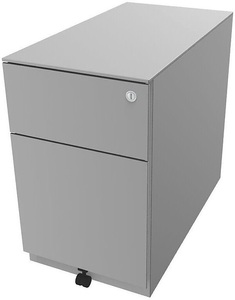 Bisley, BISLEY Rollcontainer Note™, mit 1 Hängeregistratur, 1 Universalschublade HxBxT 502 x 300 x 565 mm, mit Griffleiste und Top lichtgrau, BISLEY Rollcontainer Note?, mit 1 Hängeregistratur, 1 Universalschublade, HxBxT 502 x 300 x 565 mm, mit Griffleiste und Top, lichtgrau