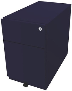 Bisley, BISLEY Rollcontainer Note™, mit 1 Hängeregistratur, 1 Universalschublade HxBxT 495 x 300 x 565 mm, mit Griffleiste oxfordblau, BISLEY Rollcontainer Note?, mit 1 Hängeregistratur, 1 Universalschublade, HxBxT 495 x 300 x 565 mm, mit Griffleiste, oxfordblau