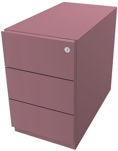 Bisley, BISLEY Rollcontainer Note™, mit 3 Universalschubladen HxBxT 495 x 300 x 565 mm, mit Griffleiste pink, BISLEY Rollcontainer Note?, mit 3 Universalschubladen, HxBxT 495 x 300 x 565 mm, mit Griffleiste, pink