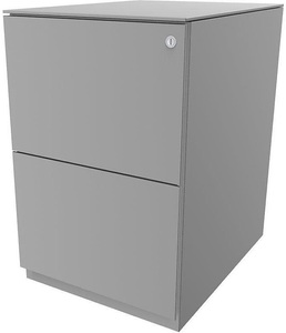 Bisley, BISLEY Rollcontainer Note™, mit 2 Hängeregistraturen HxB 652 x 420 mm, mit Top lichtgrau, BISLEY Rollcontainer Note?, mit 2 Hängeregistraturen, HxB 652 x 420 mm, mit Top, lichtgrau