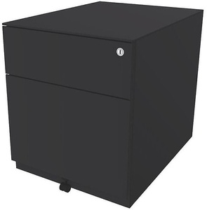 Bisley, BISLEY Rollcontainer Note™, mit 1 Hängeregistratur, 1 Universalschublade HxBxT 502 x 420 x 565 mm, mit Griffleiste und Top anthrazitgrau, BISLEY Rollcontainer Note?, mit 1 Hängeregistratur, 1 Universalschublade, HxBxT 502 x 420 x 565 mm, mit Griffleiste und Top, anthrazitgrau
