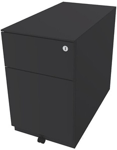 Bisley, BISLEY Rollcontainer Note™, mit 1 Hängeregistratur, 1 Universalschublade HxBxT 502 x 300 x 565 mm, mit Griffleiste und Top anthrazitgrau, BISLEY Rollcontainer Note?, mit 1 Hängeregistratur, 1 Universalschublade, HxBxT 502 x 300 x 565 mm, mit Griffleiste und Top, anthrazitgrau
