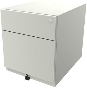 Bisley, BISLEY Rollcontainer Note™, mit 1 Hängeregistratur, 1 Universalschublade HxBxT 495 x 420 x 565 mm, mit Griffleiste reinweiß, BISLEY Rollcontainer Note?, mit 1 Hängeregistratur, 1 Universalschublade, HxBxT 495 x 420 x 565 mm, mit Griffleiste, reinweiß