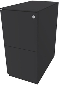 Bisley, BISLEY Rollcontainer Note™, mit 2 Hängeregistraturen HxB 652 x 300 mm, mit Top anthrazitgrau, BISLEY Rollcontainer Note?, mit 2 Hängeregistraturen, HxB 652 x 300 mm, mit Top, anthrazitgrau
