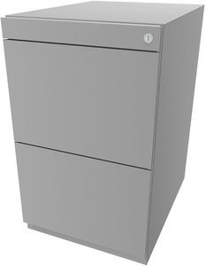 Bisley, BISLEY Standcontainer Note™, mit 2 Hängeregistraturen Höhe 698 - 731 mm, ohne Top lichtgrau, BISLEY Standcontainer Note?, mit 2 Hängeregistraturen, Höhe 698 - 731 mm, ohne Top, lichtgrau