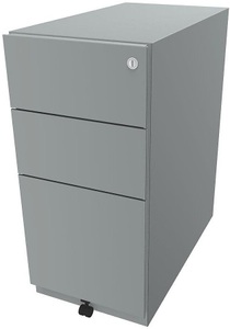 Bisley, BISLEY Rollcontainer Note™, mit 2 Universalschubladen, 1 Hängeregistratur HxBxT 645 x 300 x 565 mm silber, BISLEY Rollcontainer Note?, mit 2 Universalschubladen, 1 Hängeregistratur, HxBxT 645 x 300 x 565 mm, silber