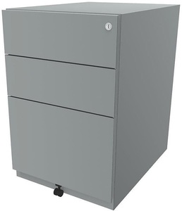 Bisley, BISLEY Rollcontainer Note™, mit 2 Universalschubladen, 1 Hängeregistratur HxBxT 645 x 420 x 565 mm silber, BISLEY Rollcontainer Note?, mit 2 Universalschubladen, 1 Hängeregistratur, HxBxT 645 x 420 x 565 mm, silber