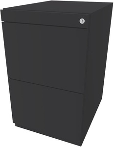 Bisley, BISLEY Standcontainer Note™, mit 2 Hängeregistraturen Höhe 698 - 731 mm, ohne Top anthrazitgrau, BISLEY Standcontainer Note?, mit 2 Hängeregistraturen, Höhe 698 - 731 mm, ohne Top, anthrazitgrau