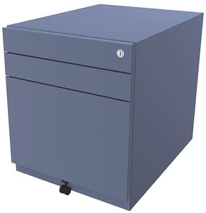 Bisley, BISLEY Rollcontainer Note™, mit 2 Universalschubladen, 1 Hängeregistratur HxBxT 565 x 420 x 565 mm blau, BISLEY Rollcontainer Note?, mit 2 Universalschubladen, 1 Hängeregistratur, HxBxT 565 x 420 x 565 mm, blau