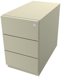Bisley, BISLEY Rollcontainer Note™, mit 3 Universalschubladen HxBxT 495 x 300 x 565 mm, mit Griffleiste hellelfenbein, BISLEY Rollcontainer Note?, mit 3 Universalschubladen, HxBxT 495 x 300 x 565 mm, mit Griffleiste, hellelfenbein