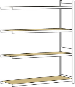 undefined, Weitspannregal, mit Spanplatte, Höhe 2500 mm Spannweite 2000 mm Anbauregal, Tiefe 800 mm, SCHULTE Weitspannregal, mit Spanplatte, Höhe 2500 mm, Spannweite 2000 mm, Anbauregal, Tiefe 800 mm