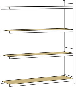 undefined, Weitspannregal, mit Spanplatte, Höhe 2500 mm Spannweite 2500 mm Anbauregal, Tiefe 600 mm, SCHULTE Weitspannregal, mit Spanplatte, Höhe 2500 mm, Spannweite 2500 mm, Anbauregal, Tiefe 600 mm