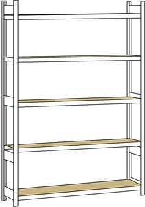 undefined, Weitspannregal, mit Spanplatte, Höhe 3000 mm Spannweite 2500 mm Grundregal, Tiefe 400 mm, SCHULTE Weitspannregal, mit Spanplatte, Höhe 3000 mm, Spannweite 2500 mm, Grundregal, Tiefe 400 mm