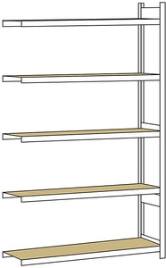undefined, Weitspannregal, mit Spanplatte, Höhe 3000 mm Spannweite 1500 mm Anbauregal, Tiefe 500 mm, SCHULTE Weitspannregal, mit Spanplatte, Höhe 3000 mm, Spannweite 1500 mm, Anbauregal, Tiefe 500 mm
