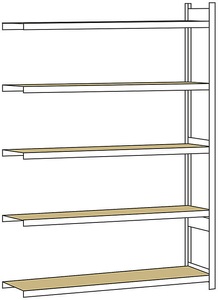 undefined, Weitspannregal, mit Spanplatte, Höhe 3000 mm Spannweite 2500 mm Anbauregal, Tiefe 500 mm, SCHULTE Weitspannregal, mit Spanplatte, Höhe 3000 mm, Spannweite 2500 mm, Anbauregal, Tiefe 500 mm