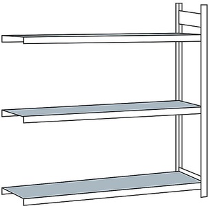 undefined, Weitspannregal, mit Stahlboden, Höhe 2000 mm Spannweite 2000 mm Anbauregal, Tiefe 500 mm, SCHULTE Weitspannregal, mit Stahlboden, Höhe 2000 mm, Spannweite 2000 mm, Anbauregal, Tiefe 500 mm