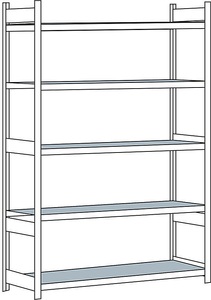 undefined, Weitspannregal, mit Stahlboden, Höhe 3000 mm Spannweite 2000 mm Grundregal, Tiefe 800 mm, SCHULTE Weitspannregal, mit Stahlboden, Höhe 3000 mm, Spannweite 2000 mm, Grundregal, Tiefe 800 mm