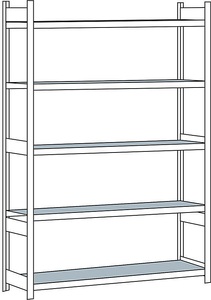 undefined, Weitspannregal, mit Stahlboden, Höhe 3000 mm Spannweite 2250 mm Grundregal, Tiefe 600 mm, SCHULTE Weitspannregal, mit Stahlboden, Höhe 3000 mm, Spannweite 2250 mm, Grundregal, Tiefe 600 mm