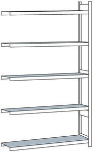 undefined, Weitspannregal, mit Stahlboden, Höhe 3000 mm Spannweite 1500 mm Anbauregal, Tiefe 400 mm, SCHULTE Weitspannregal, mit Stahlboden, Höhe 3000 mm, Spannweite 1500 mm, Anbauregal, Tiefe 400 mm