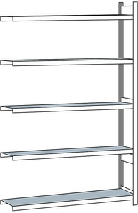 undefined, Weitspannregal, mit Stahlboden, Höhe 3000 mm Spannweite 2000 mm Anbauregal, Tiefe 400 mm, SCHULTE Weitspannregal, mit Stahlboden, Höhe 3000 mm, Spannweite 2000 mm, Anbauregal, Tiefe 400 mm