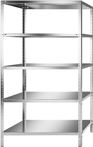 undefined, Edelstahlregal Regalhöhe 2000 mm Grundregal, Breite x Tiefe 1100 x 800 mm, Edelstahlregal, Regalhöhe 2000 mm, Grundregal, Breite x Tiefe 1100 x 800 mm