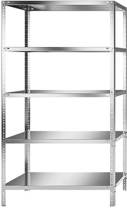 undefined, Edelstahlregal Regalhöhe 2000 mm Grundregal, Breite x Tiefe 1100 x 600 mm, Edelstahlregal, Regalhöhe 2000 mm, Grundregal, Breite x Tiefe 1100 x 600 mm