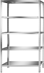 undefined, Edelstahlregal Regalhöhe 2000 mm Grundregal, Breite x Tiefe 1100 x 500 mm, Edelstahlregal, Regalhöhe 2000 mm, Grundregal, Breite x Tiefe 1100 x 500 mm