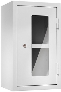 QUIPO, QUIPO Werkstatt-Hängeschrank HxBxT 600 x 350 x 320 mm, Sichtfenstertüren lichtgrau RAL 7035, eurokraft basic Werkstatt-Hängeschrank, HxBxT 600 x 350 x 320 mm, Sichtfenstertüren, lichtgrau RAL 7035