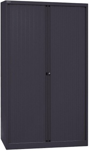 Bisley, BISLEY Euro-Rollladenschrank Breite 1200 mm, 4 Fachböden silber, BISLEY Rollladenschrank, 5 OH, Breite 1.200 mm, silber
